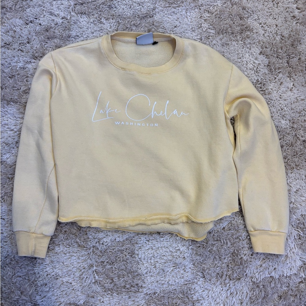 Butter Yellow Lake Chelan crewneck